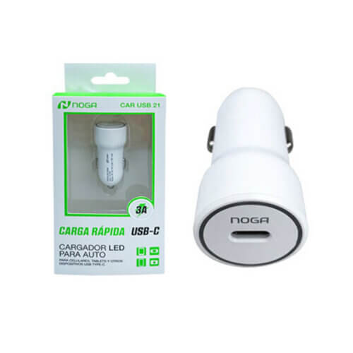 Cargador auto 12v puerto tipo C sin cable NOGA