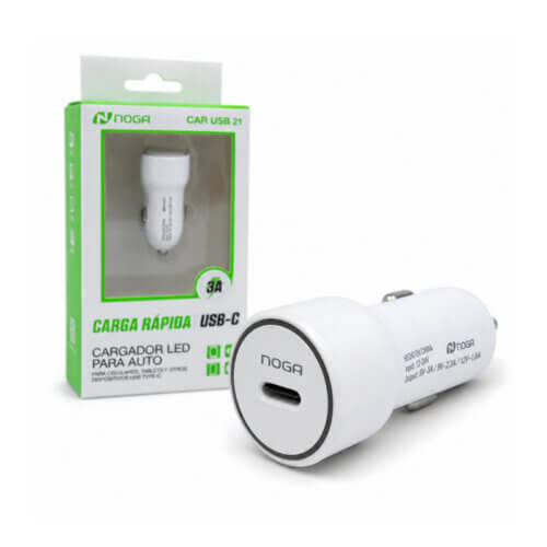Cargador auto 12v puerto tipo C sin cable NOGA