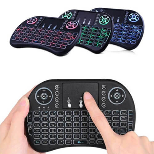 Mini teclado inalámbrico retroiluminado recargable touch mouse NETMAK