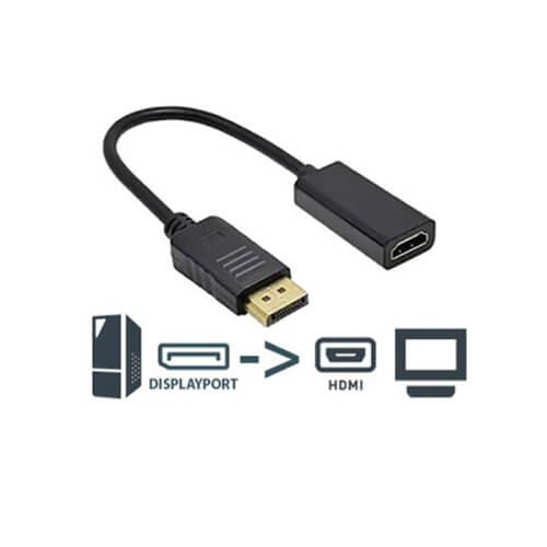 Cable adaptador displayport macho a HDMI hembra NO es bidireccional