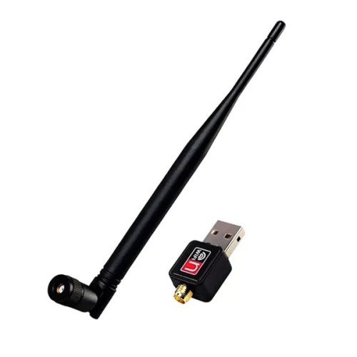 Placa de red WIFI USB con antena 17cm