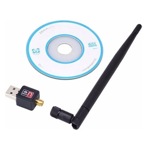 Placa de red WIFI USB con antena 17cm