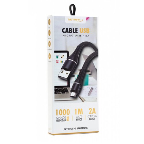 Cable USB a micro usb 1 metro 2A NETMAK