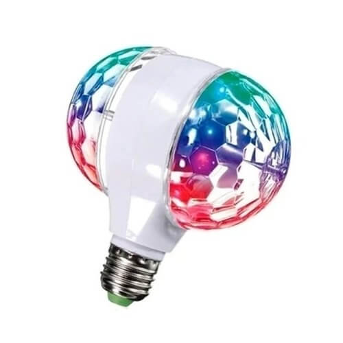Lampara doble giratoria leds RGB efectos 220v E27
