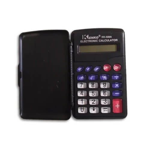 Calculadora mini con tapa 8 digitos incluye pila