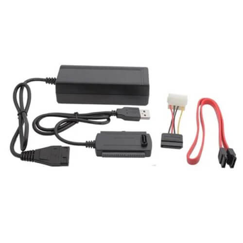Adaptador IDE SATA a USB con fuente discos 2.5 3.5 Noga