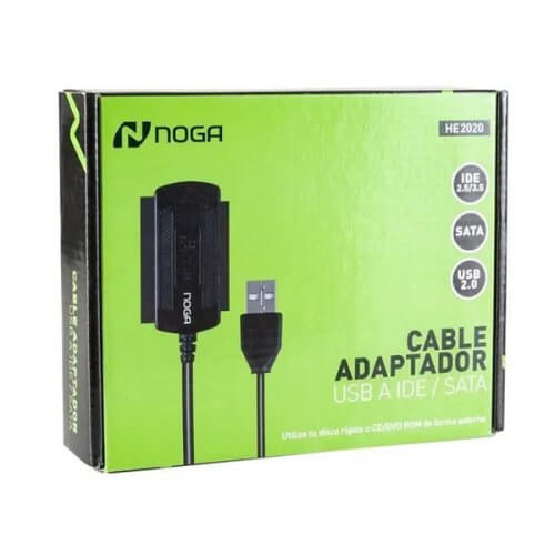Adaptador IDE SATA a USB con fuente discos 2.5 3.5 Noga