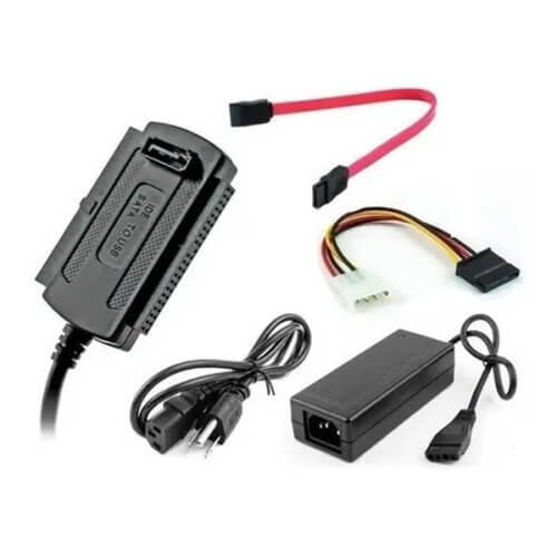 Adaptador IDE SATA a USB con fuente discos 2.5 3.5 Noga