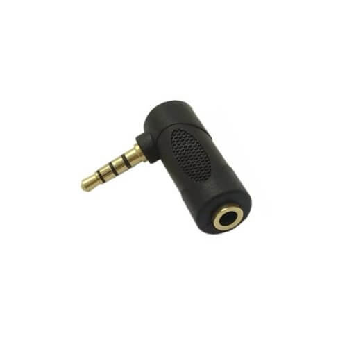 Adaptador mini plug tipo L 90 grados stereo