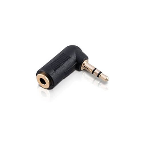 Adaptador mini plug tipo L 90 grados stereo