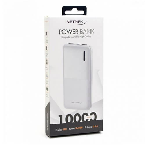 Cargador portátil power bank 10000mAh Netmak