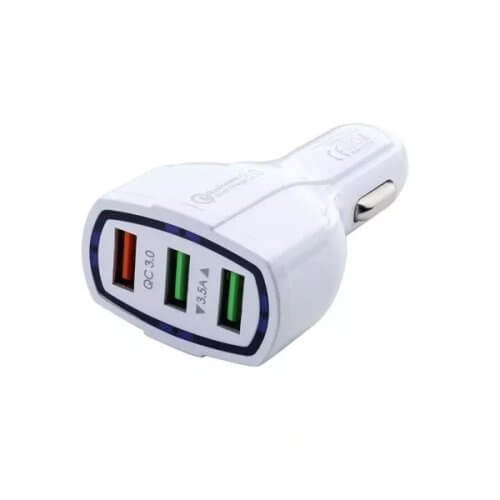 Cabezal cargador para auto 3 puertos usb 12v IBEK