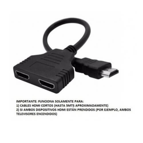 Divisor HDMI splitter pasivo 2 salidas