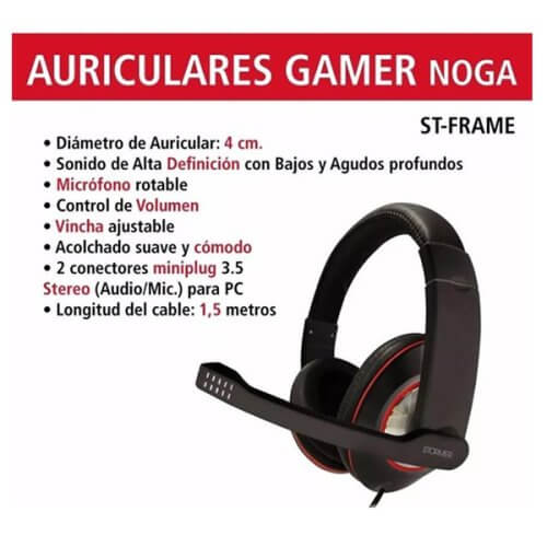 Auriculares gamer vincha con micrófono Noga ST-FRAME