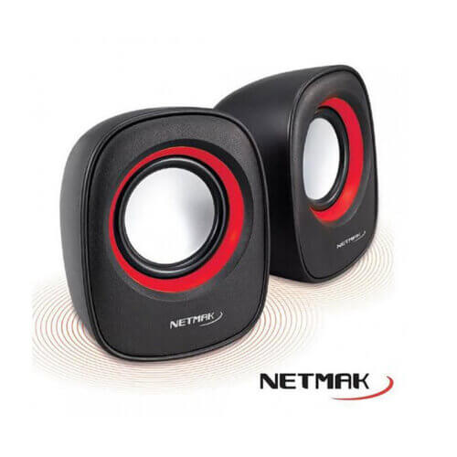 Mini parlantes USB 2.0 potenciados PC Netmak