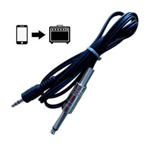Cable auxiliar para amplificador de guitarra 1.50mts