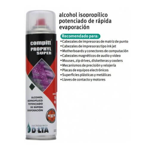 Alcohol isopropilico en aerosol 235gr 330cc Delta