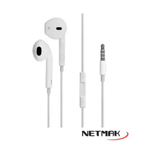 Auriculares Netmak in ear tipo botón manos libres micrófono