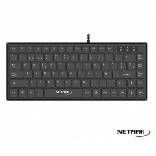 Teclado USB compacto ultra slim PC notebook Netmak