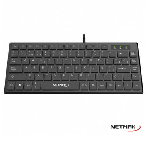 Teclado USB compacto ultra slim PC notebook Netmak