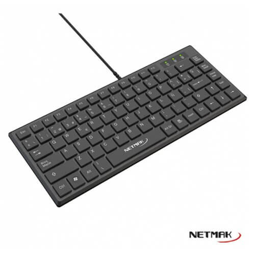Teclado USB compacto ultra slim PC notebook Netmak