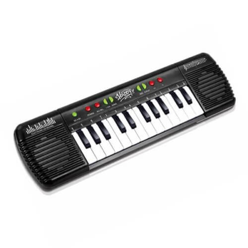 Mini teclado piano de juguete infantil 34x10cm a pilas