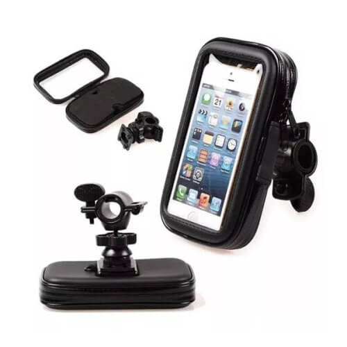 Soporte celular moto bicicleta funda protectora impermeable con cierre