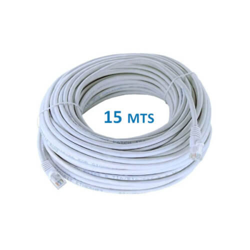 Cable de internet red utp armado cat5e buena calidad interior 15 mts