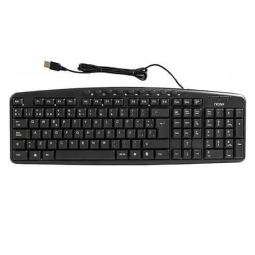 Teclado para pc conexión USB negro español NOGA