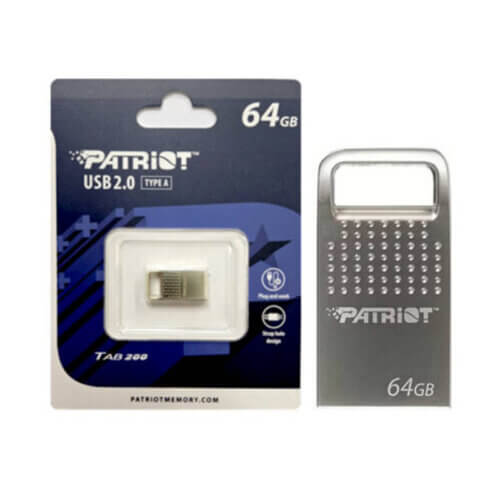 Pendrive 64gb mini nano metalico usb 2.0 PATRIOT