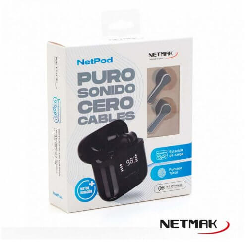 Auriculares bluetooth inalambricos netmak NETPOD