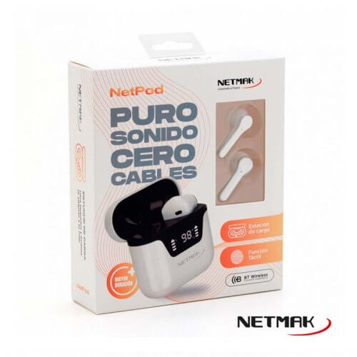 Auriculares bluetooth inalambricos netmak NETPOD