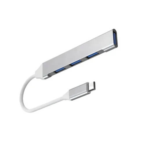 Hub usb 4 Puertos multiplicador usb tipo C tipo metalico