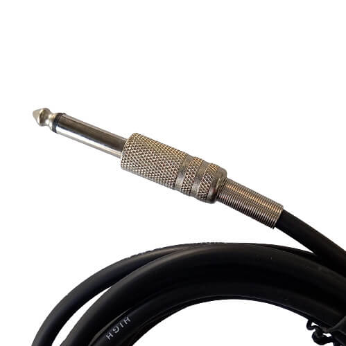 Cable plug mono 3mts bajo guitarra fichas metálicas
