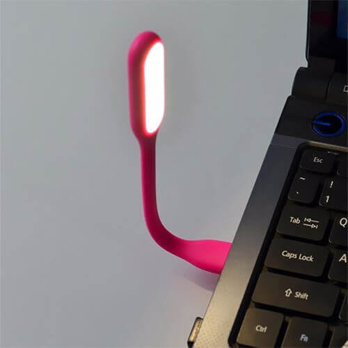 Lámpara luz leds flexible USB 17cm