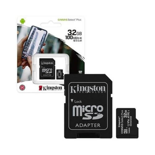 Memoria MicroSD HC 32gb Clase 10 Kingston con adaptador SD