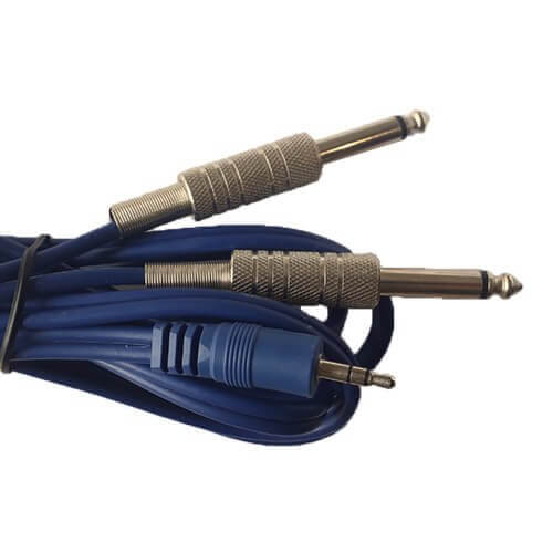 Cable miniplug estereo a 2 plug mono metálico 2mts superior