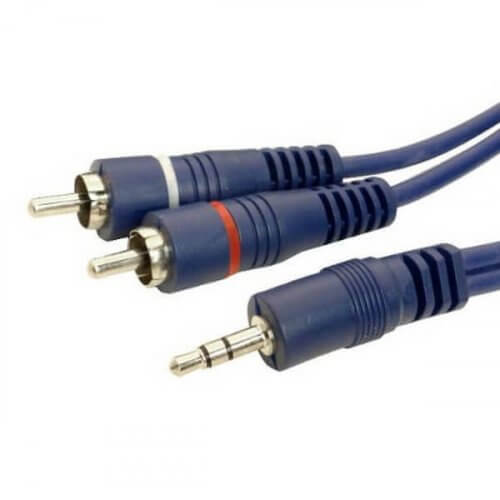 Cable 2 RCA a miniplug 8mts calidad superior