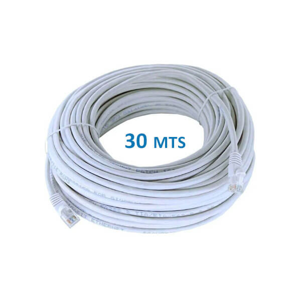 Cable de red 30 metros cat 5e Blanco