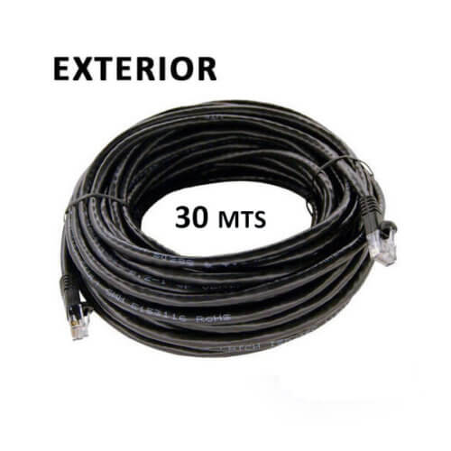 Cable internet red armado cat5e buena calidad exterior filtro UV doble vaina 30mts