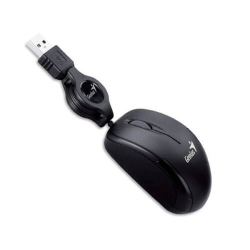 Mini mouse retractil genius USB óptico micro traveler