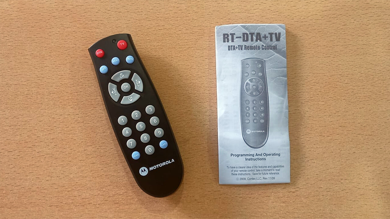 Mezquita Hay una necesidad de Empresa Cómo programar control remoto universal Motorola RT-DTA+TV?