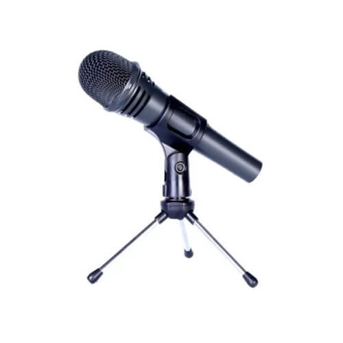 Pie trípode soporte micrófono de mesa y pipeta plástica a rosca
