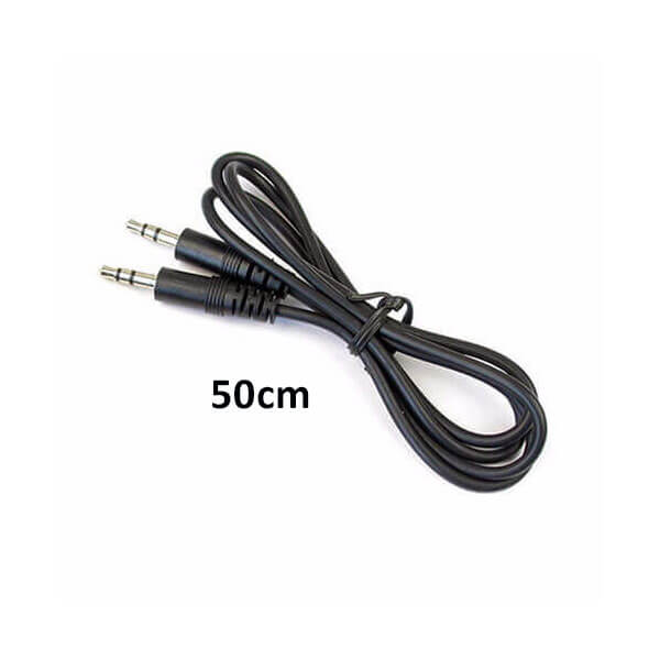 Cable auxiliar miniplug estéreo 50cm Ideal auto
